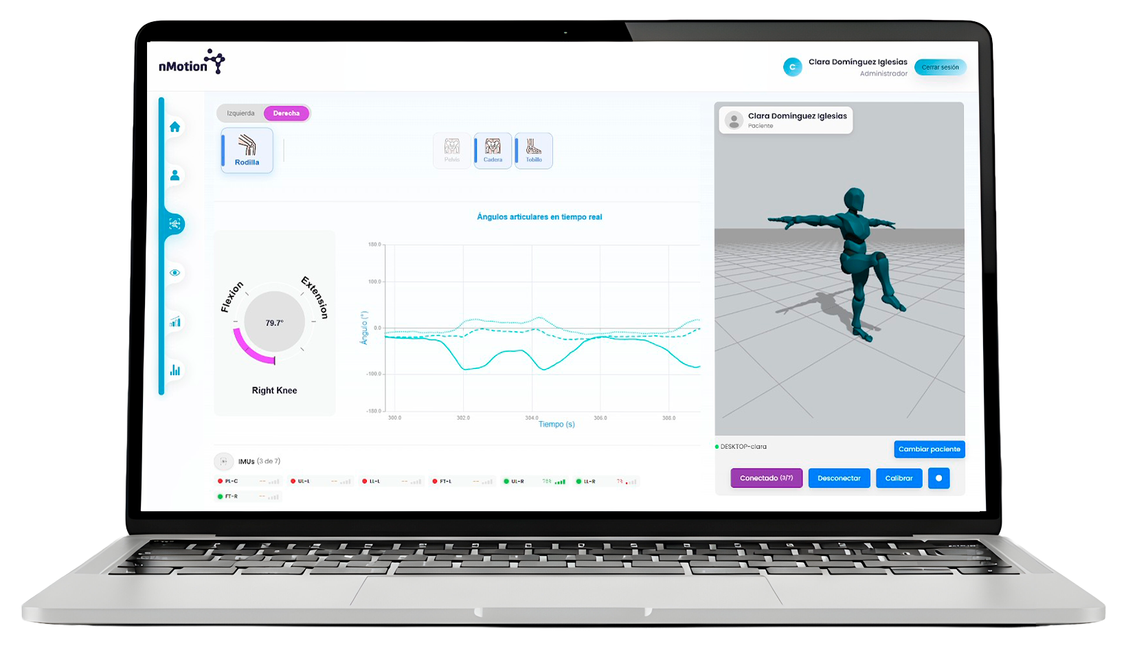 Software nMotion en portátil